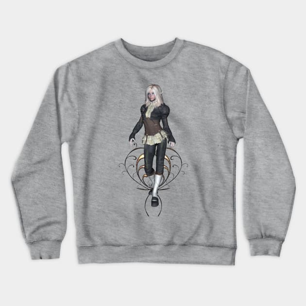 Wonderful steampunk girl Crewneck Sweatshirt by Nicky2342